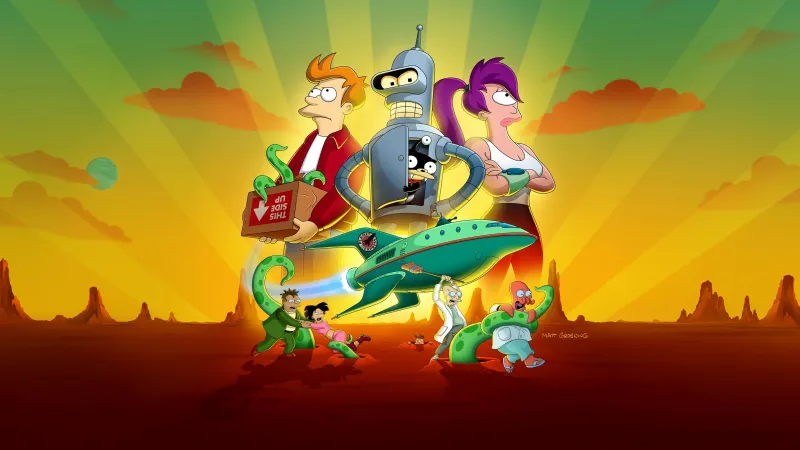 Futurama, Phillip J Fry, Bender, Leela