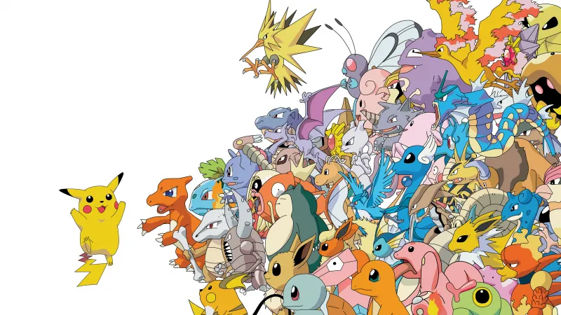 Pokemon Character poster, Pikachu, 5K background