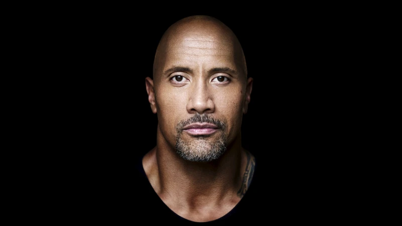 Dwayne Johnson, AMOLED Black background 5K