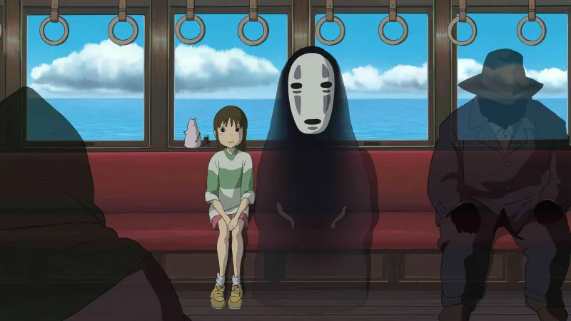 Studio Ghibli, 8K wallpaper, Spirited Away, Haku, Kaonashi (No-Face)