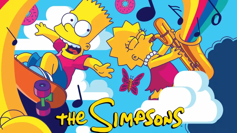 The Simpsons wallpaper, Bart Simpson, Lisa Simpson