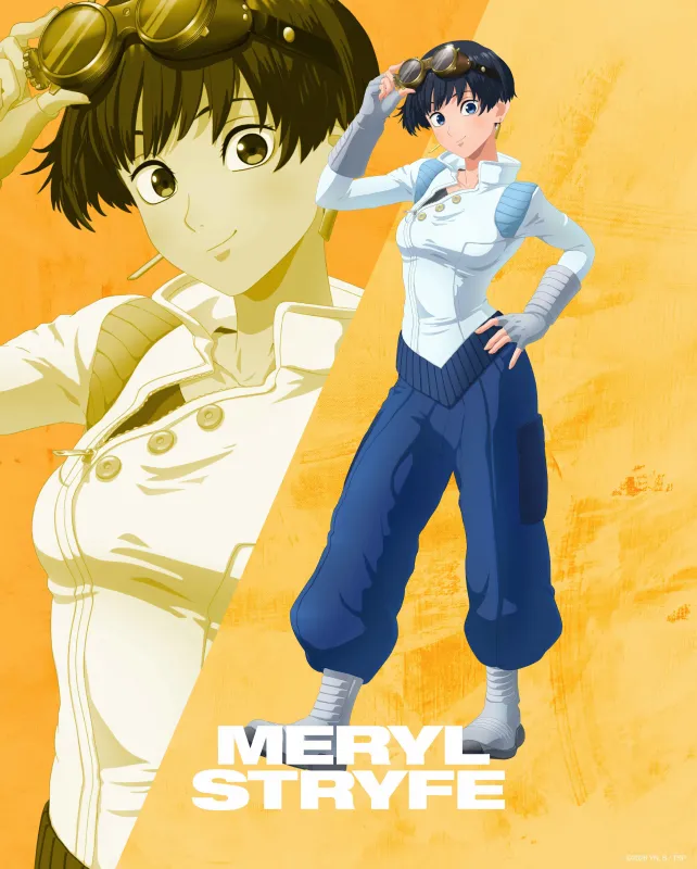 Trigun Stargaze, Meryl Stryfe, Yellow background, 5K wallpaper