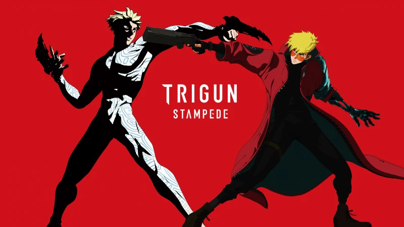 Vash the Stampede, Trigun Stampede, Red background 5K