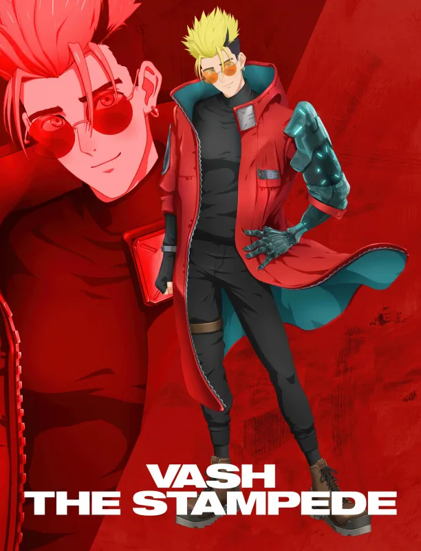 Trigun Stargaze, Vash the Stampede, Red background, 5K wallpaper