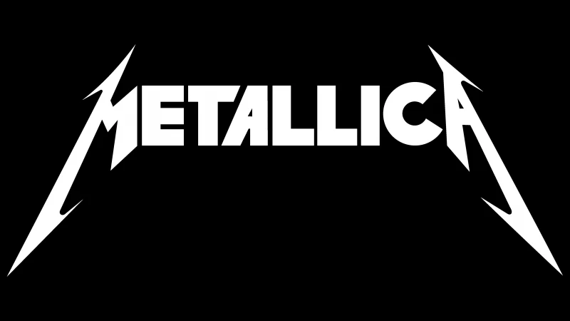 Metallica Logo, AMOLED Black background 5K