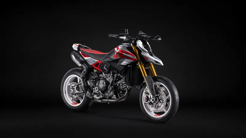 Ducati Hypermotard V2 SP wallpaper, Supermoto, Dark studio, 2026