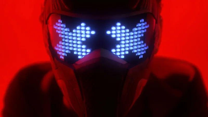 The Finals LED mask, Red background