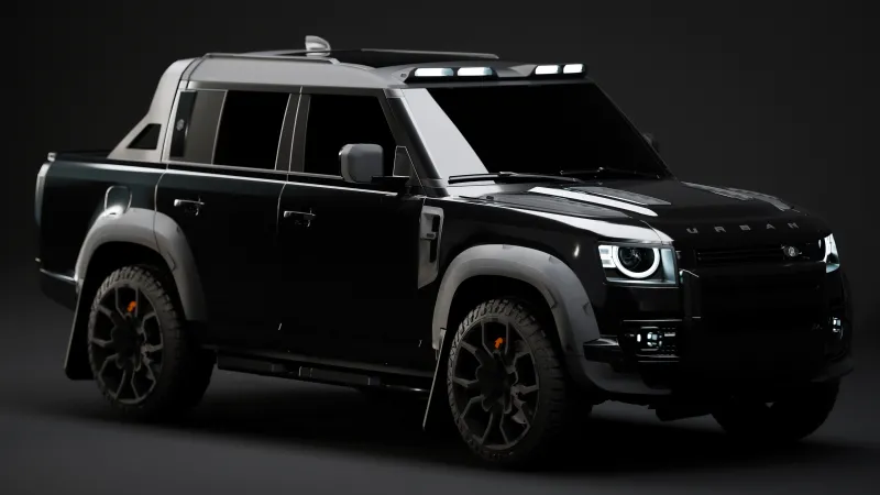 Land Rover Defender Pickup Urban Automotive, Dark background