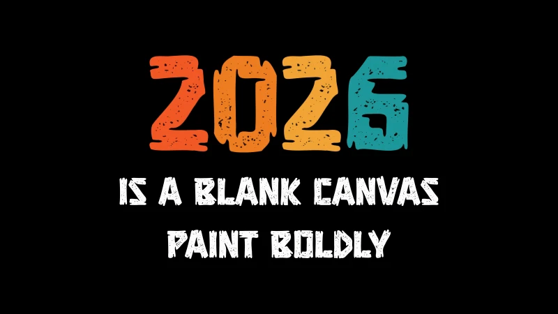 2026 New Year, Black background 5K