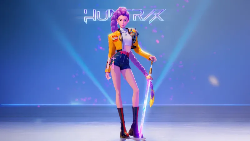 Rumi (Huntrix), KPop Demon Hunters, 5K background