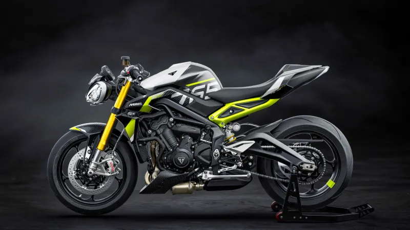 Triumph Street Triple 765 Moto2 Edition, Side profile, Dark background, 2026, 4K wallpaper