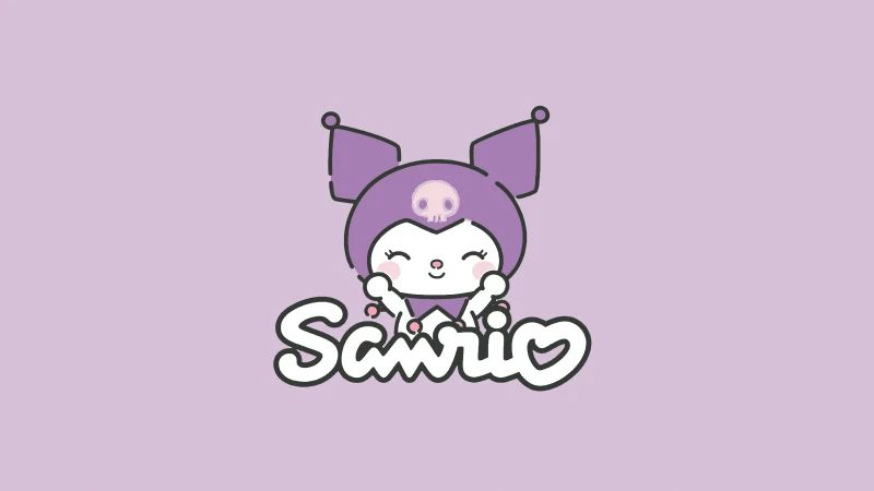 Sanrio Kuromi, Purple background 5K, Cute cartoon, Lavender background, Pastel purple