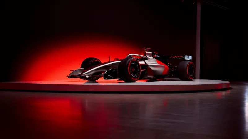Audi R26 Concept wallpaper, Audi F1 car, Red spotlight, 8K
