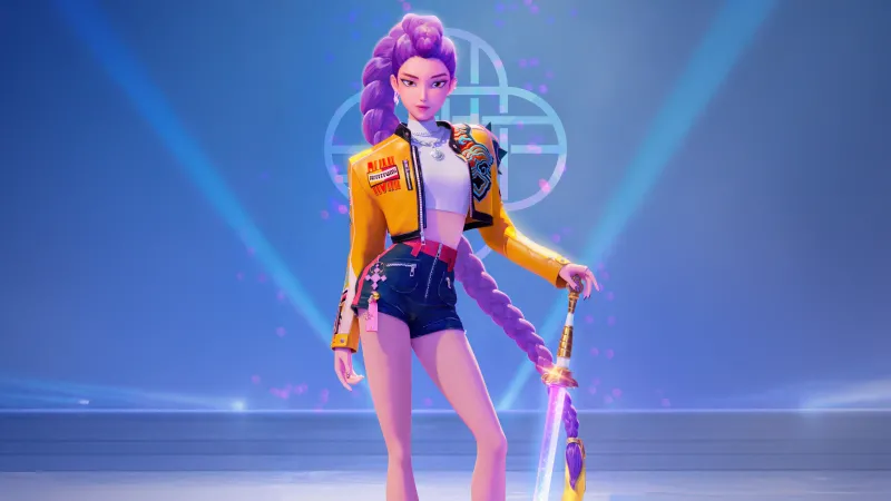 Rumi (Huntrix), 5K background, KPop Demon Hunters