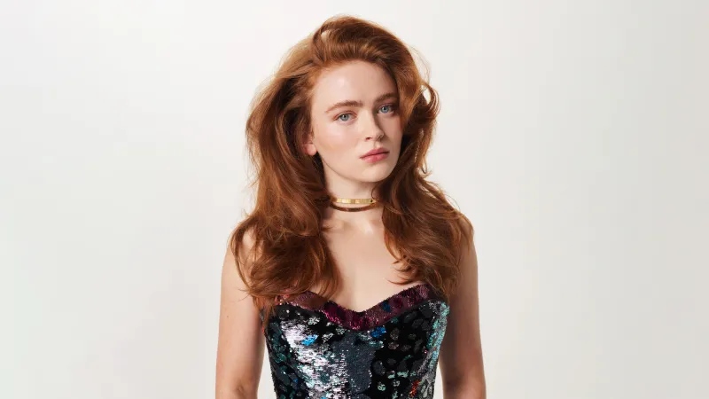 Sadie Sink, White background 5K