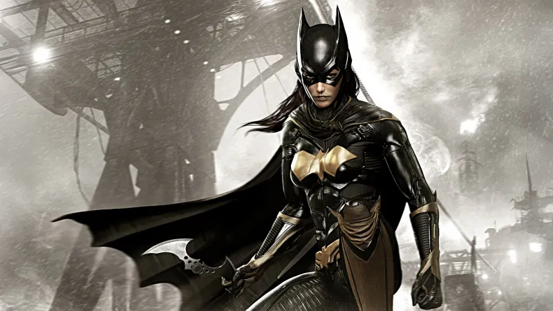 Batgirl wallpaper, DC Comics, Superhero art, Dark aesthetic, Batarang