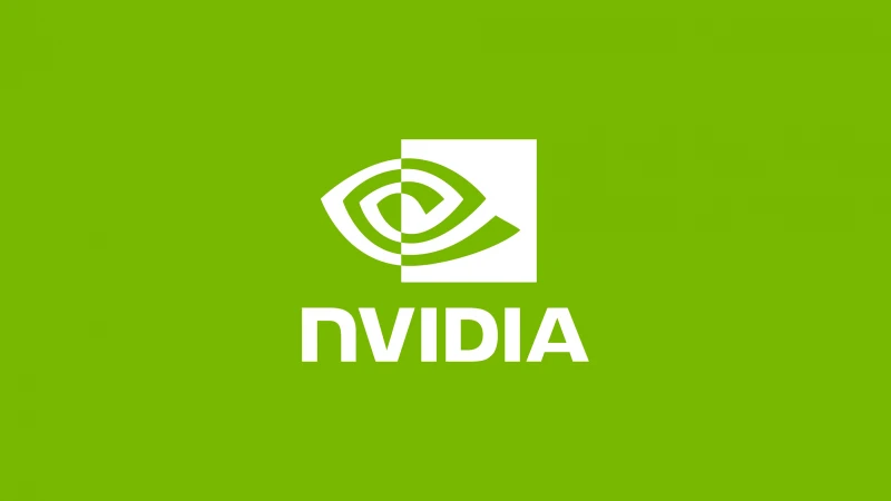 Nvidia Logo, Green background 4K