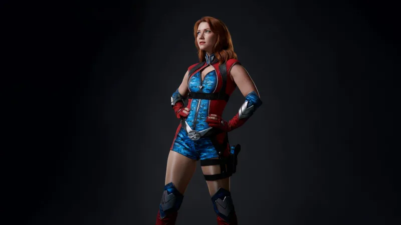 Valorie Curry as Firecracker, The Boys, Dark background 8K