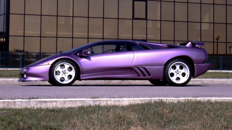 Lamborghini Diablo, Purple car, Supercar