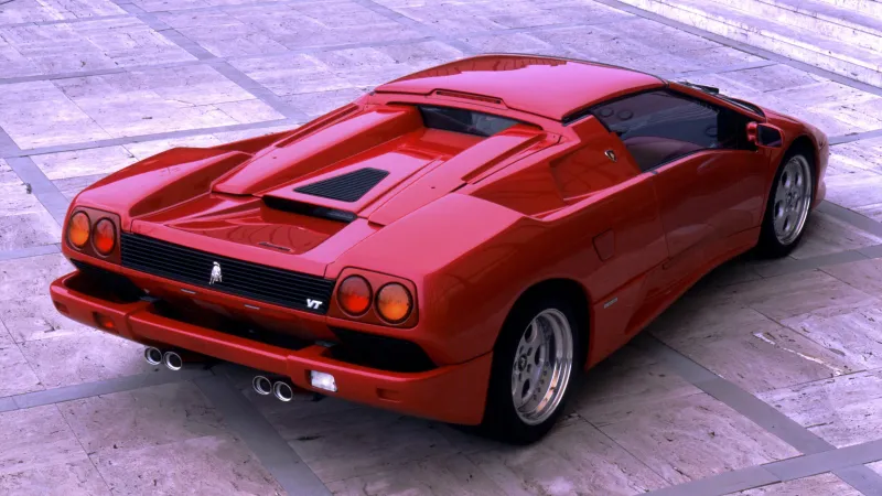 Lamborghini Diablo VT, Red car, Sports car