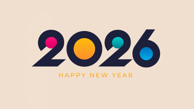 2026 New Year Greetings, 8K wallpaper, Happy New Year 2026