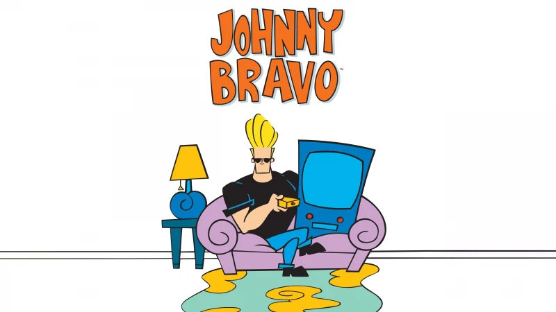 Johnny Bravo Poster, White background 5K