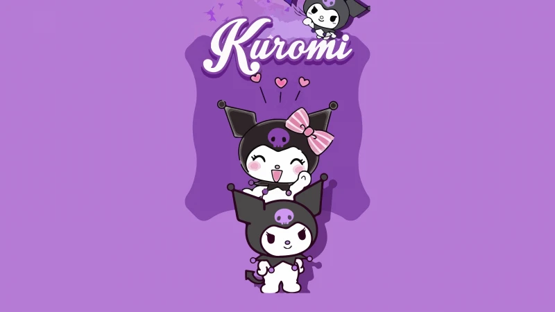 Sanrio Kuromi, Purple background 5K