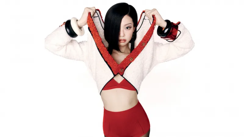 Jennie, V Magazine cover 2026, White background 8K