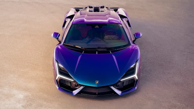 Lamborghini Revuelto Supercar, Purple, 8K wallpaper