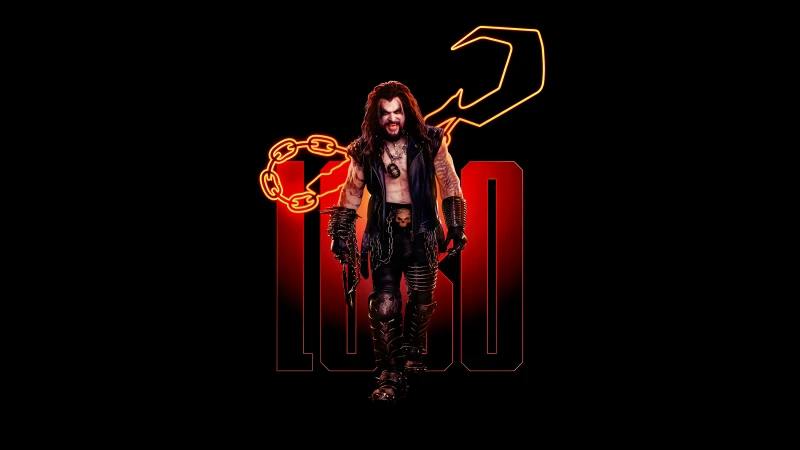 Jason Momoa, Lobo (DC), Supergirl (2026), Black background 5K