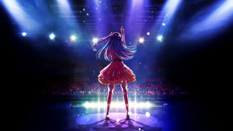 Ai Hoshino Live concert, Season 1, Oshi no Ko, Anime girl, 5K wallpaper