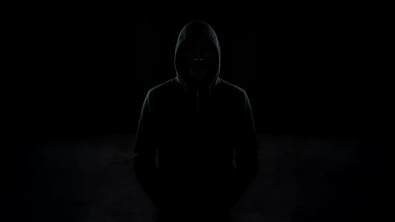Hooded man in the dark, Shadow, Mysterious, 5K wallpaper