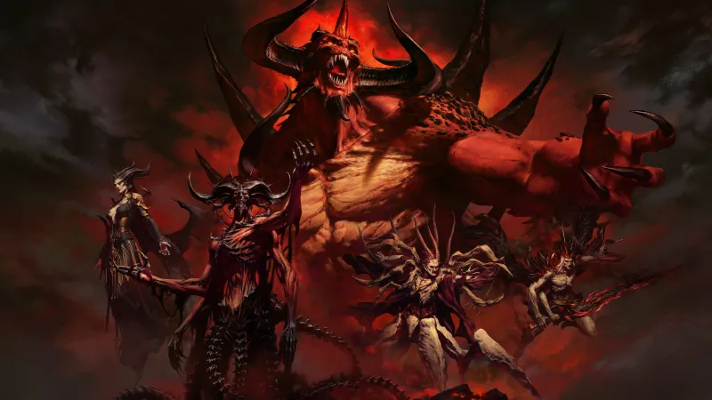 Diablo 30th Anniversary wallpaper, Lilith, Lord of Terror, Dark red