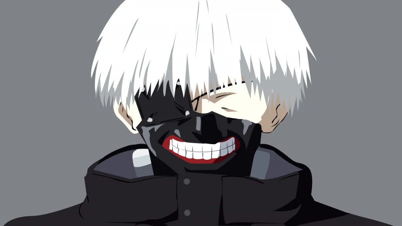 Ken Kaneki Ghoul mask, Tokyo Ghoul, 8K wallpaper