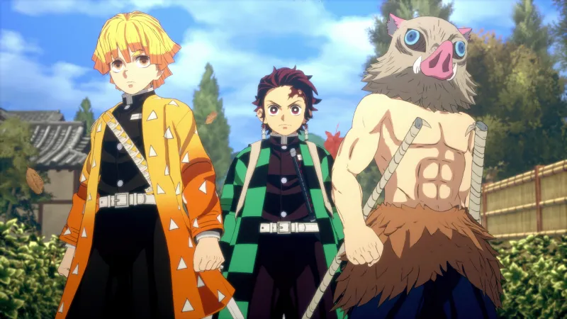 Kimetsu no Yaiba - The Hinokami Chronicles 2, Tanjiro Kamado, Zenitsu Agatsuma, Inosuke Hashibira