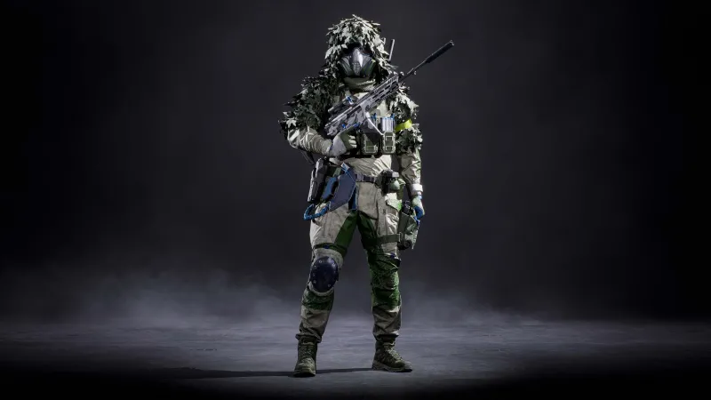 Pax Armata Recon Soldier, Battlefield 6, Dark background 4K, Recon Sniper