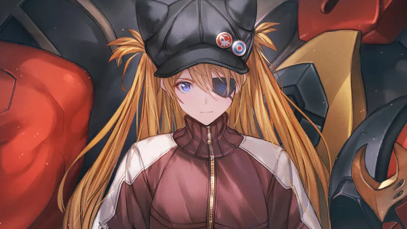 Asuka: WILLE, Goddess of Victory: Nikke, Asuka Langley, Evangelion collab, 5K wallpaper