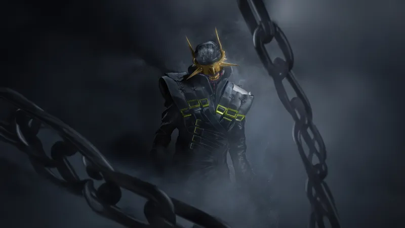 The Batman Who Laughs, DC Comics, Chains, Dark background, 5K wallpaper