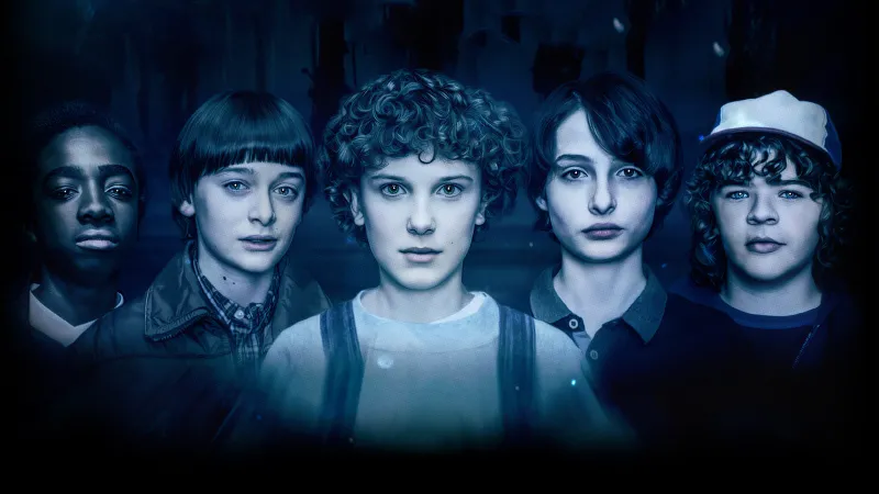 Stranger Things Character poster, Dark background 4K