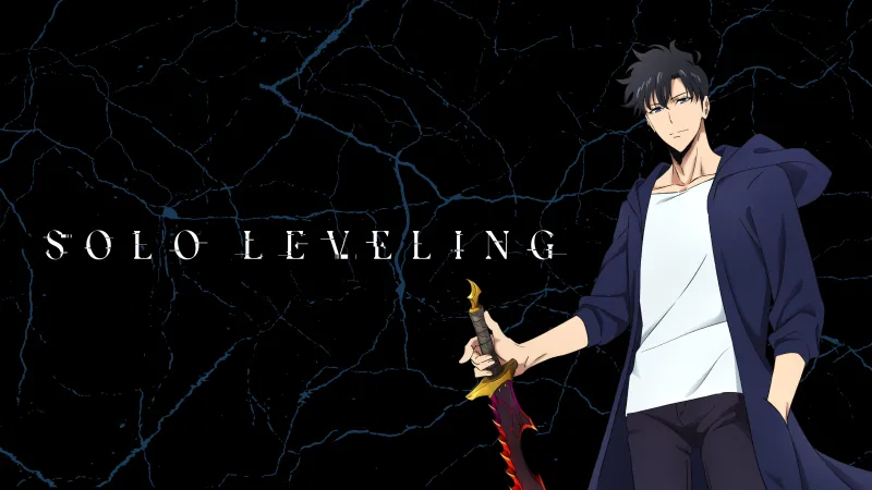 Sung Jinwoo Dagger, Dark background 4K, Solo Leveling