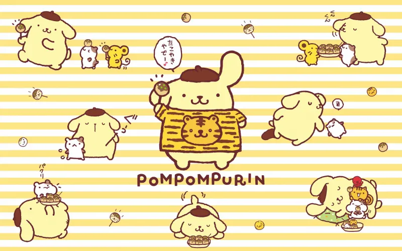 Pompompurin Cute cartoon, Sanrio wallpaper 5K