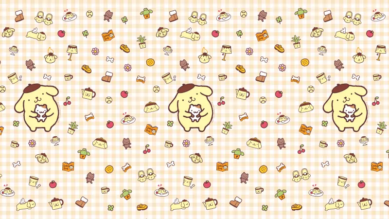 Pompompurin, 8K Illustration, Cute cartoon, Sanrio wallpaper 5K