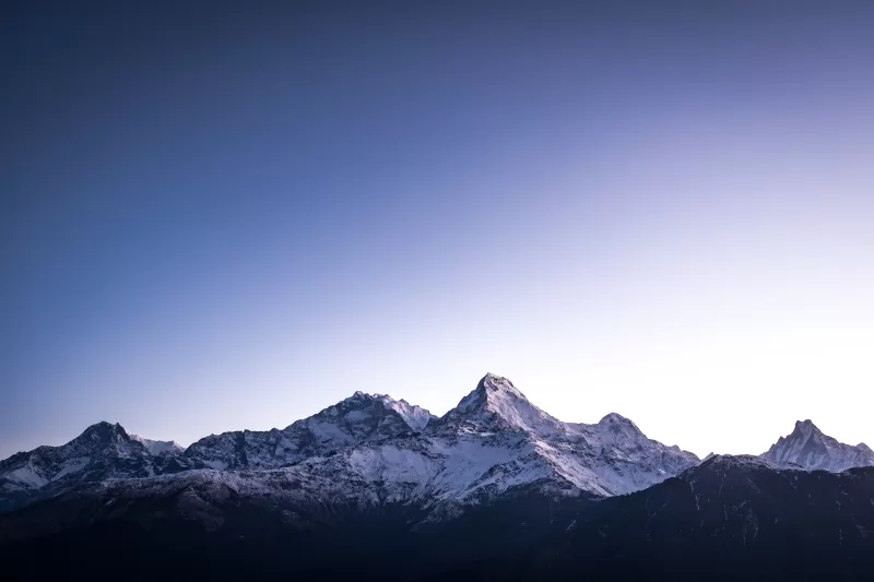 Himalayas wallpaper, Poon Hill Nepal, Snowy peaks