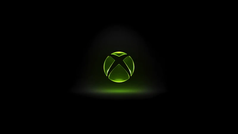 Xbox logo, Black background 5K