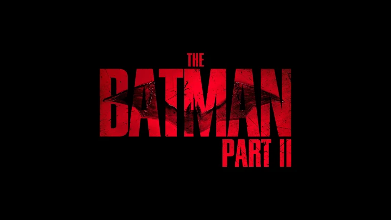 The Batman: Part II (2027) Logo, Black background 5K