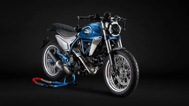 Ducati Scrambler 100 Limited edition 2026, Dark background 8K