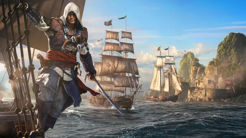 Assassin's Creed Black Flag Resynced, 10K wallpaper