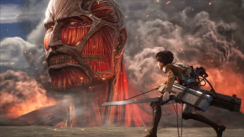Attack on Titan 3, Teaser, Attack on Titan wallpaper, Colossal Titan, Eren Yeager, Video game