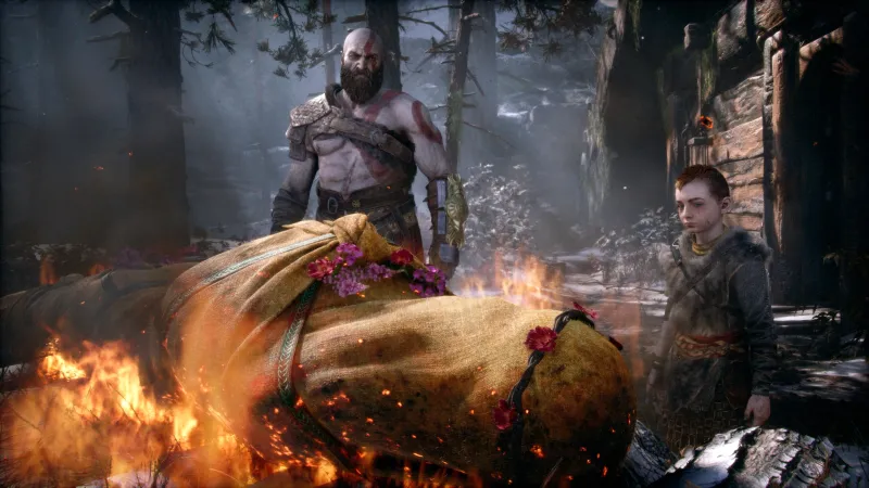 Kratos & Atreus in God of War Laufey