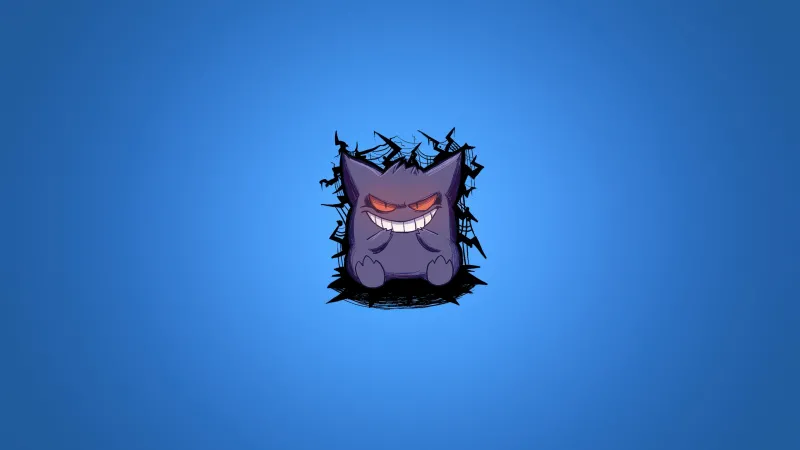 Gengar, Pokémon, Minimalist, Spooky